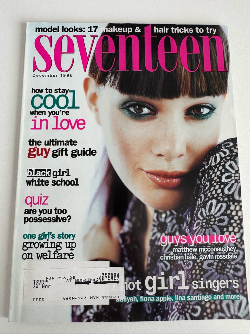 Seventeen 17 Teen Magazine December 1996 Polly Aaliyah